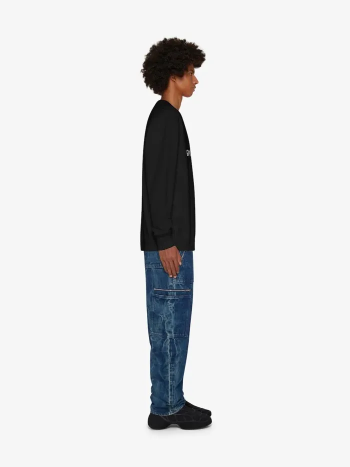 Men Sweatshirts and Hoodies Givenchy GIVENCHY Archetype Slim Fit Sweatshirt In Fleece Black