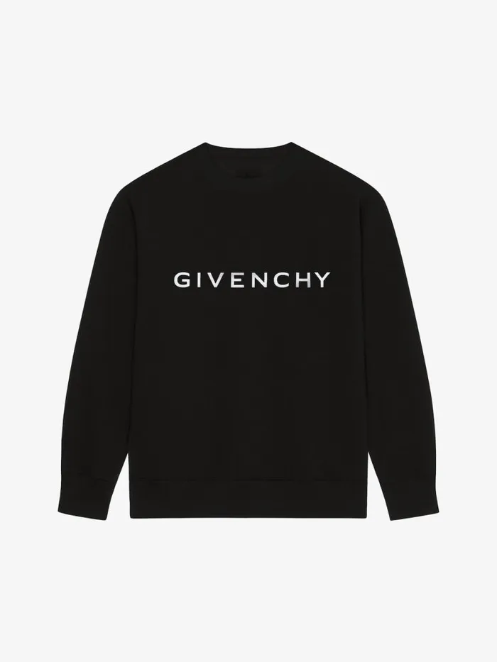 Men Sweatshirts and Hoodies Givenchy GIVENCHY Archetype Slim Fit Sweatshirt In Fleece Black