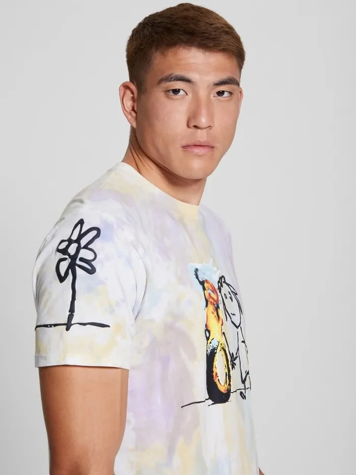 Men TShirts and Tanks GUESS Burning Tire Graphic Tee Pure White Multi Men TShirts and Tanks GUESS Burning Tire Graphic Tee Pure White Multi