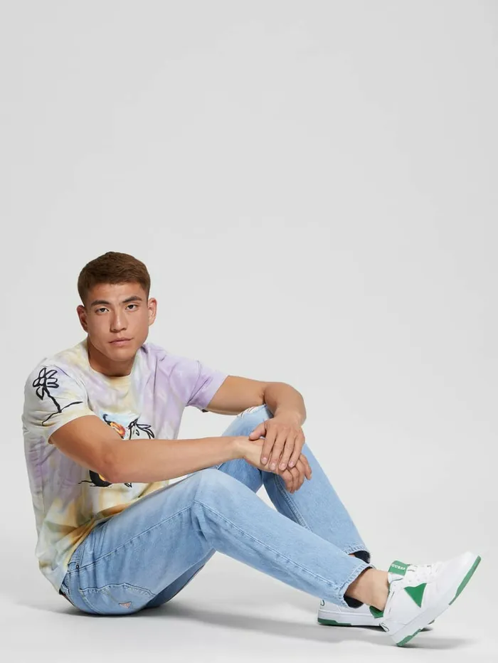 Men TShirts and Tanks GUESS Burning Tire Graphic Tee Pure White Multi Men TShirts and Tanks GUESS Burning Tire Graphic Tee Pure White Multi