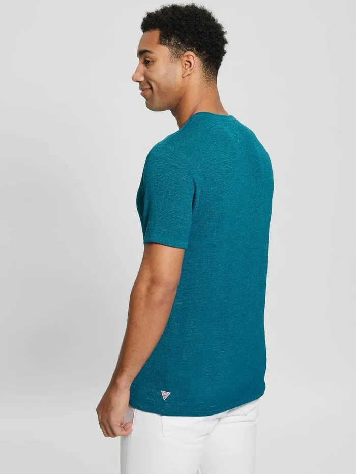 Men TShirts and Tanks GUESS Gauze Tee Reef Blue Men TShirts and Tanks GUESS Gauze Tee Reef Blue