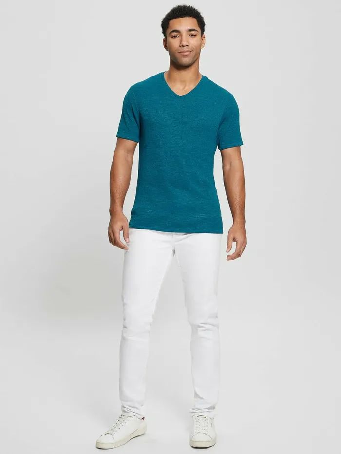 Men TShirts and Tanks GUESS Gauze Tee Reef Blue Men TShirts and Tanks GUESS Gauze Tee Reef Blue
