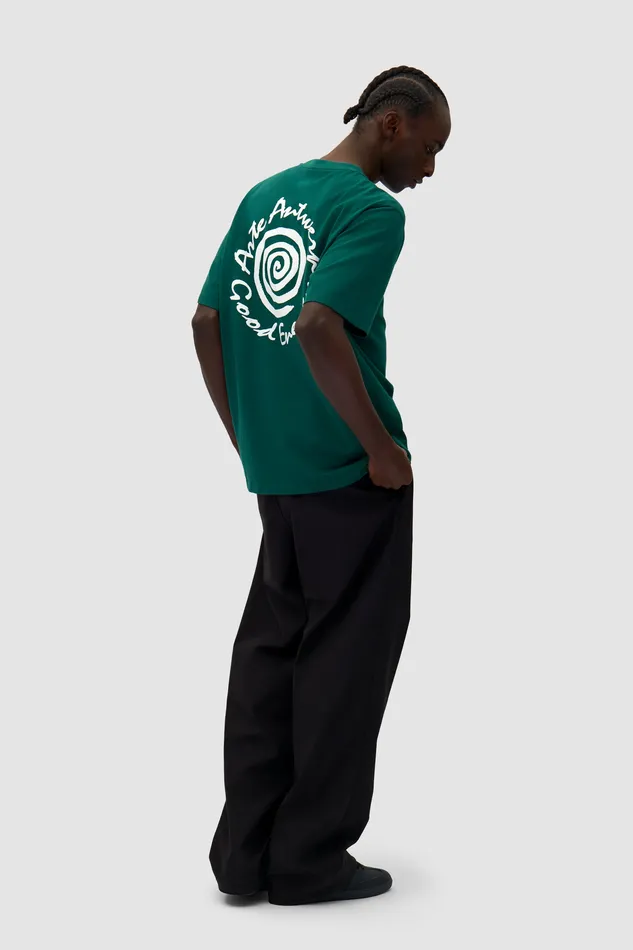 Men Tshirts Arte Antwerp Tshirt imprim grandes spirales vert