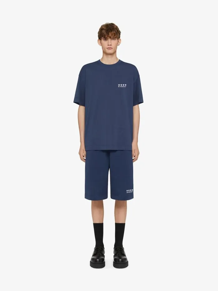 Men TShirts Givenchy 4G Tshirt In Cotton Deep Blue