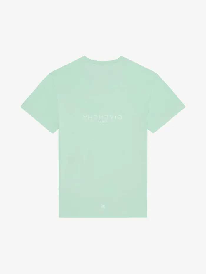 Men TShirts Givenchy GIVENCHY Archetype Slim Fit Tshirt In Cotton Aqua Green