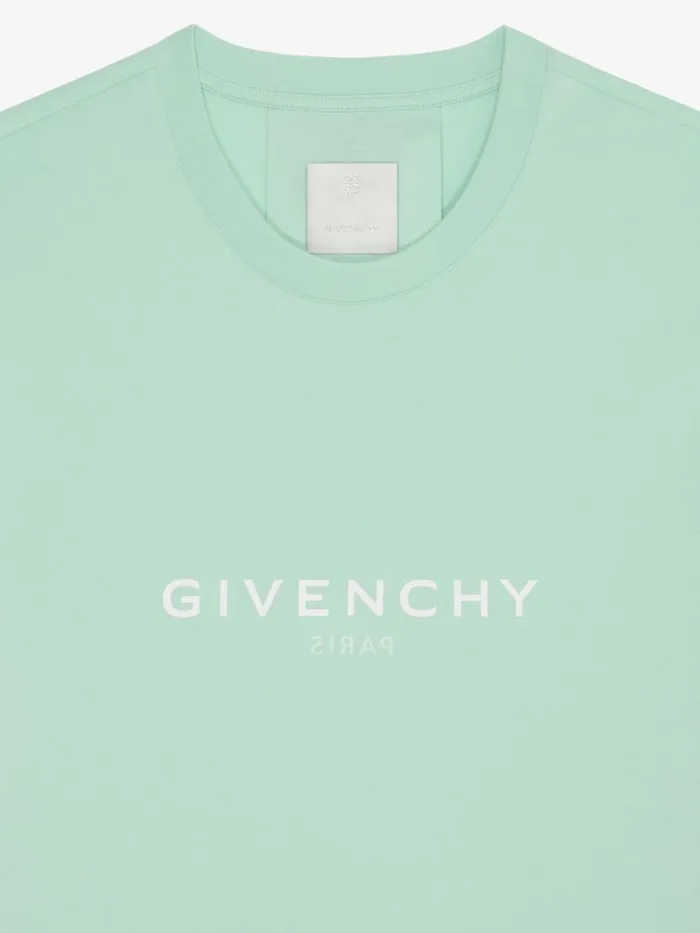 Men TShirts Givenchy GIVENCHY Archetype Slim Fit Tshirt In Cotton Aqua Green