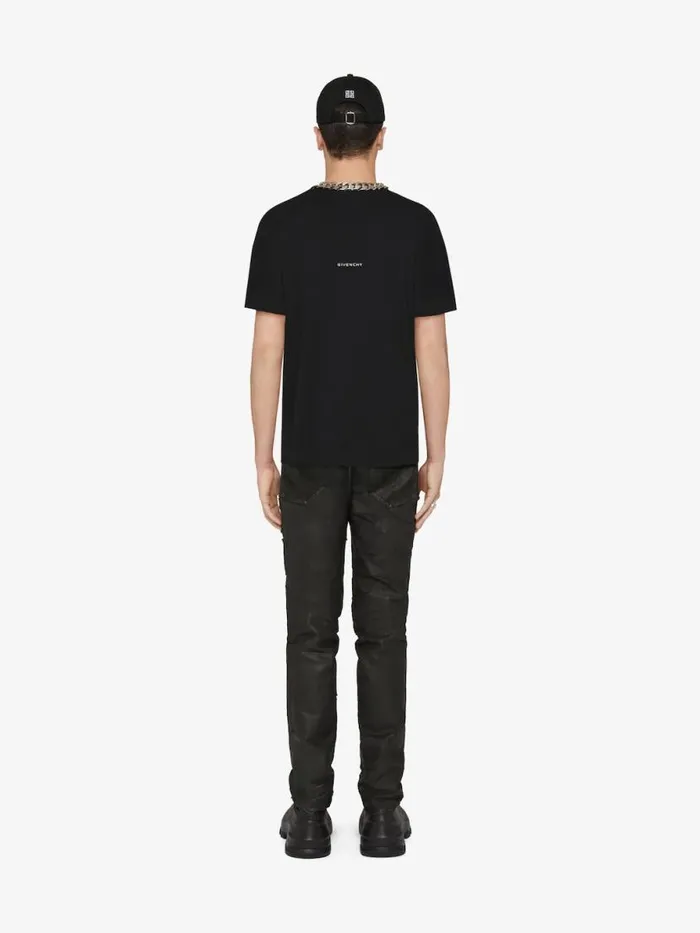 Men TShirts Givenchy Slim Fit Tshirt In Cotton With 4G Detail Black