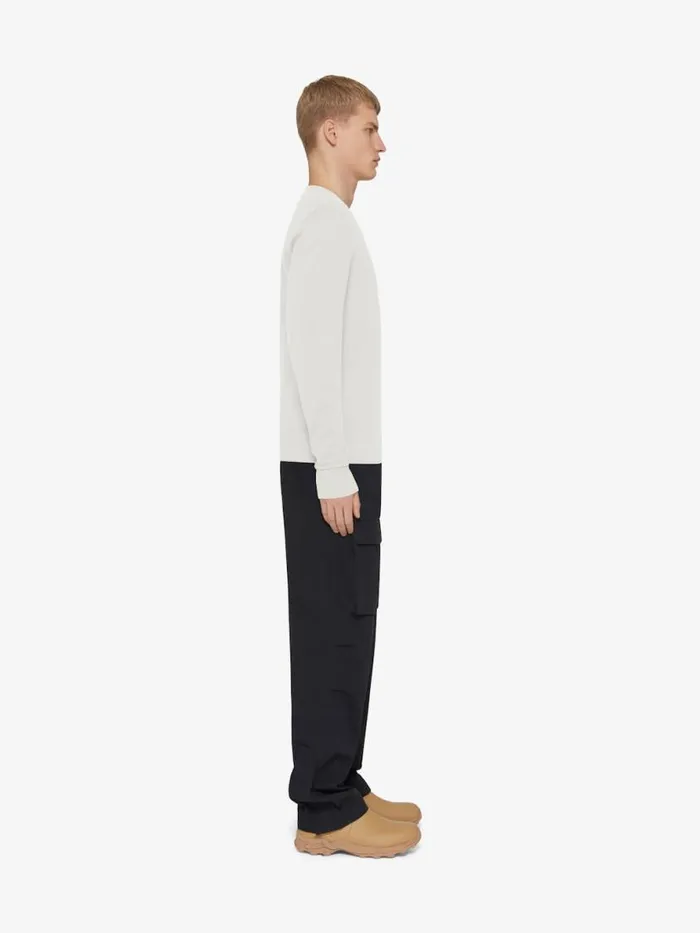 Men TShirts Givenchy Sweater In Cotton And Silk Ivory