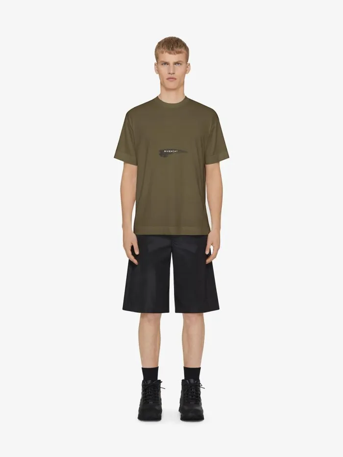 Men TShirts Givenchy Tshirt In Cotton GIVENCHY Wings Khaki