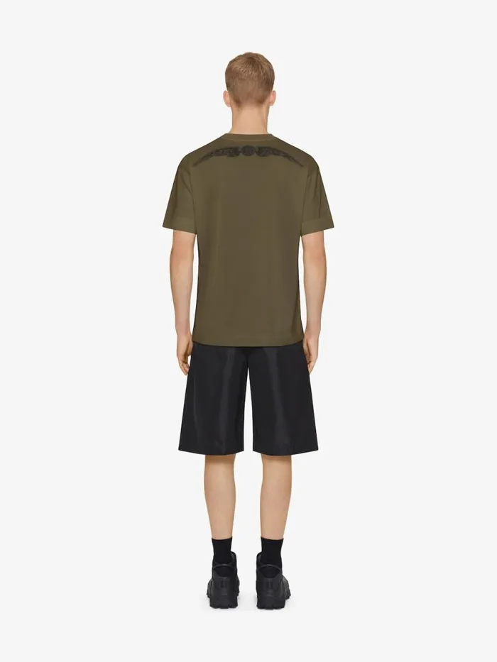 Men TShirts Givenchy Tshirt In Cotton GIVENCHY Wings Khaki