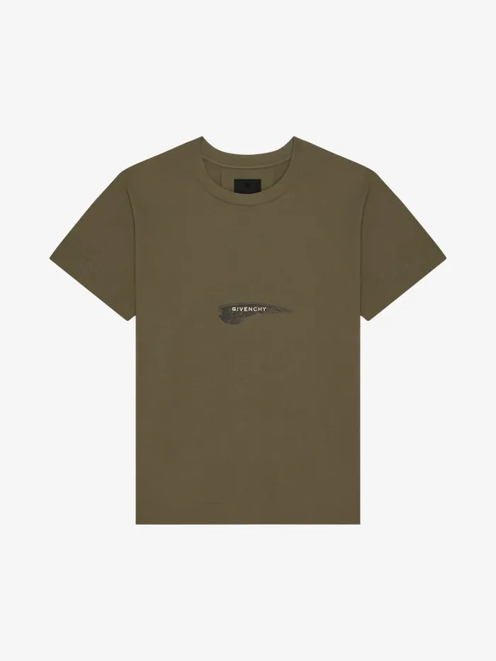 Men TShirts Givenchy Tshirt In Cotton GIVENCHY Wings Khaki