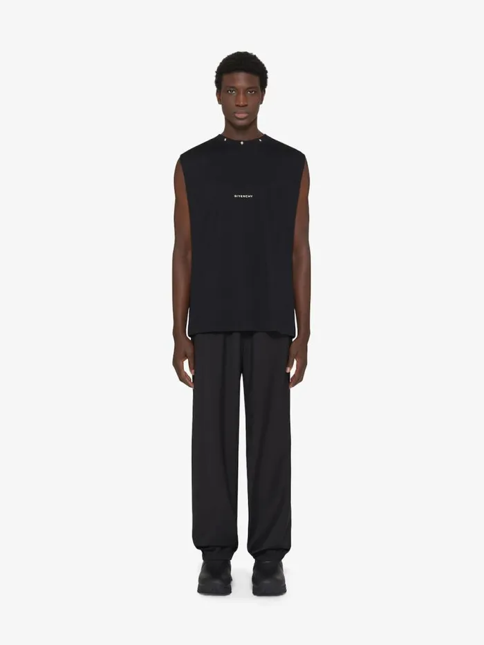 Men TShirts Givenchy Tank Top In Cotton GIVENCHY Tarot Black