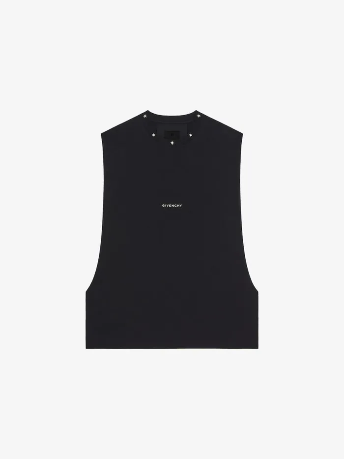 Men TShirts Givenchy Tank Top In Cotton GIVENCHY Tarot Black