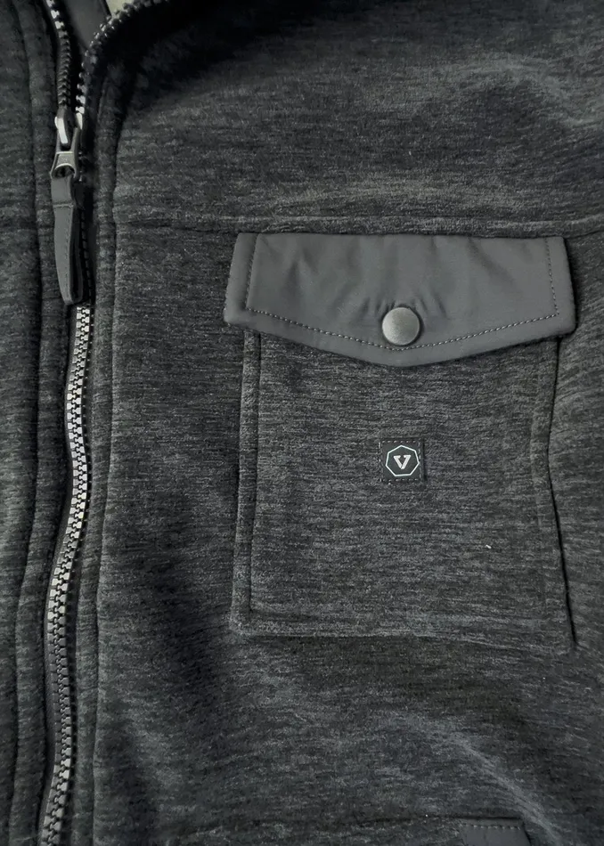 Men Vissla EcoZy Jacket Graphite Fleece and Hoodies Men Vissla EcoZy Jacket Graphite Fleece and Hoodies