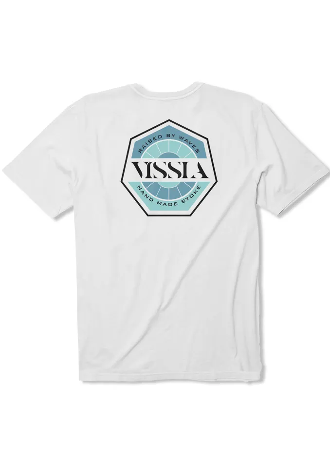 Men Vissla Riptide Ss Pkt Tee White Premium Tees