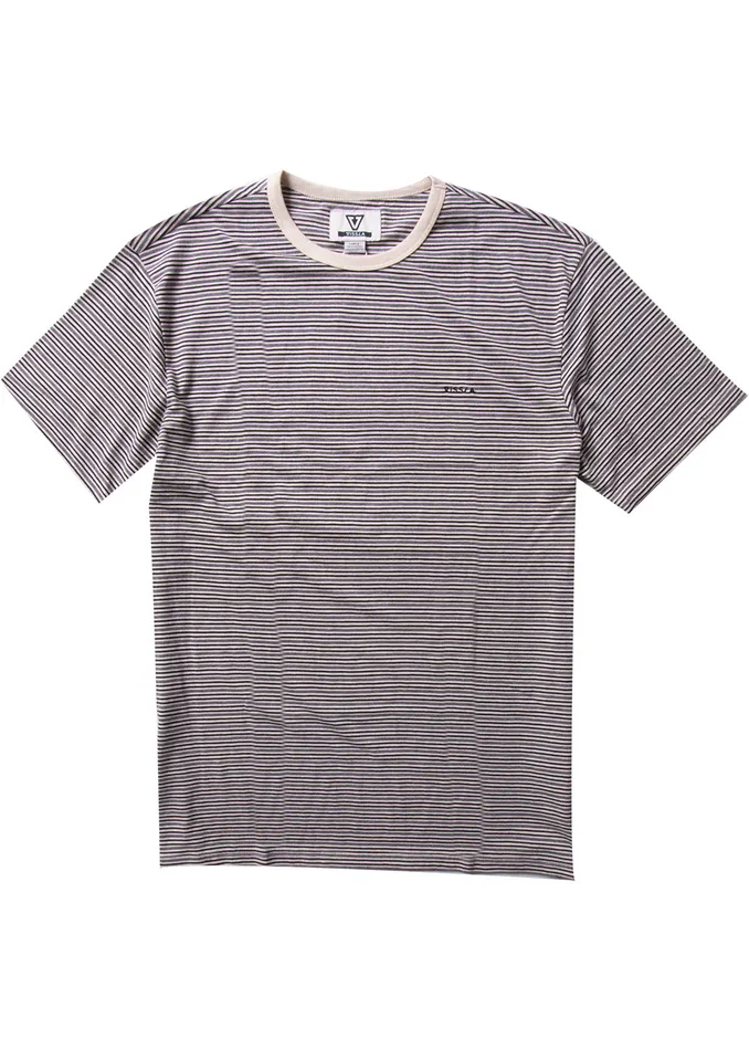 Men Vissla Trimmer Ss Tee Cream Knit Tees
