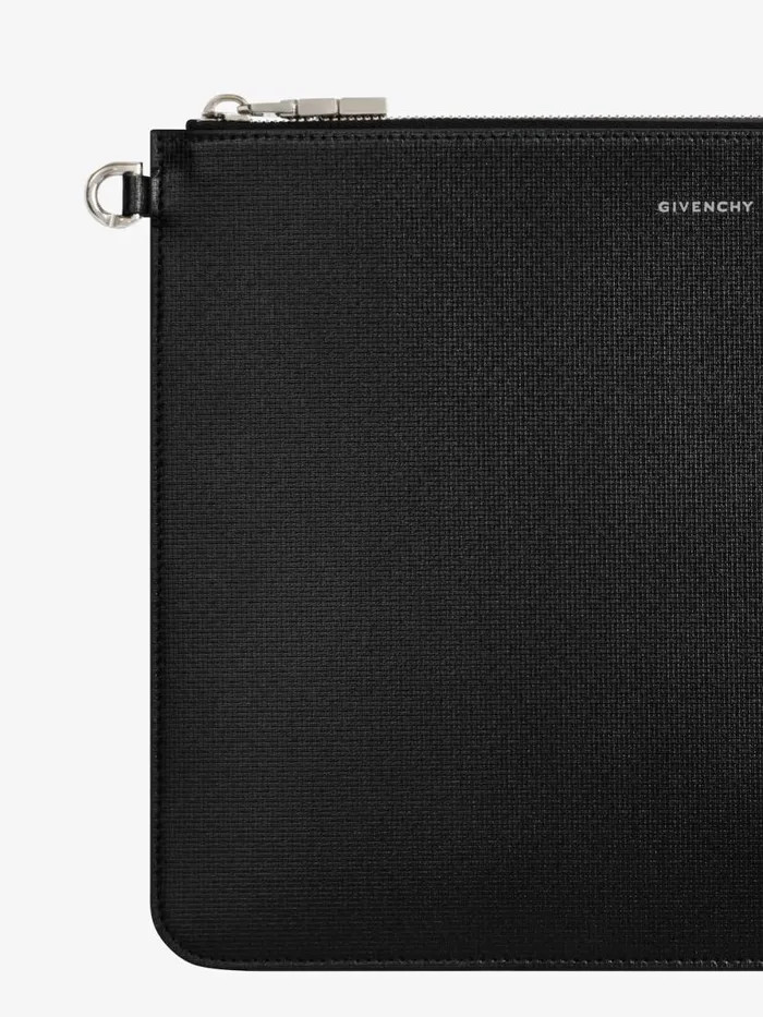 Men Wallets and Card Holders Givenchy Large GIVENCHY Pouch In 4G Classic Leather Black
