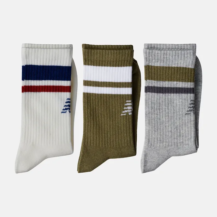MenWomen New Balance Sport Essentials Line Midcalf 3 Pack ASSORTED 1 COLORS Socks