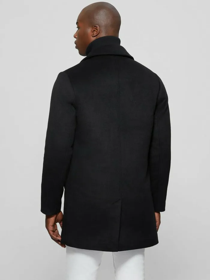 Men WoolBlend Coat Black Jackets and Coats GUESS Men WoolBlend Coat Black Jackets and Coats GUESS