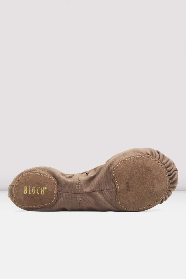 Mens Performa Stretch Canvas Ballet Shoes Coffee Canvas Adult Ballet Bloch