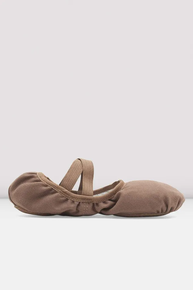 Mens Performa Stretch Canvas Ballet Shoes Coffee Canvas Adult Ballet Bloch