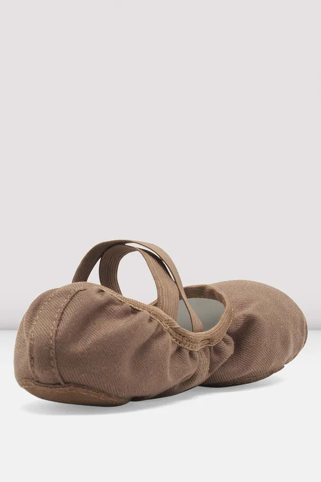 Mens Performa Stretch Canvas Ballet Shoes Coffee Canvas Adult Ballet Bloch