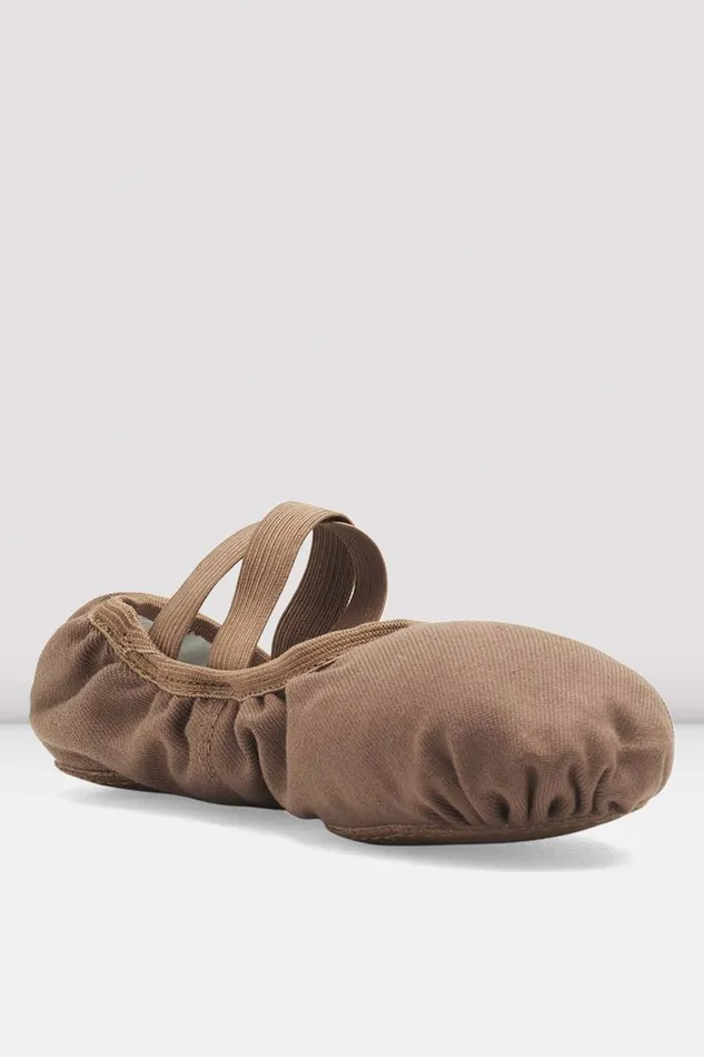 Mens Performa Stretch Canvas Ballet Shoes Coffee Canvas Adult Ballet Bloch