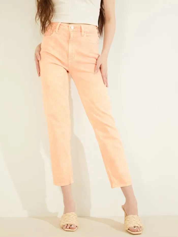 Mom Jeans Durazno Acid Wash Jeans and Denim GUESS Women