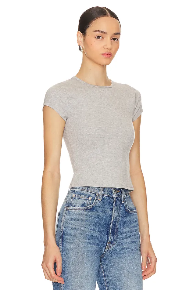 Morgan Tee Heather Grey Women Lovers and Friends Tops Morgan Tee Heather Grey Women Lovers and Friends Tops