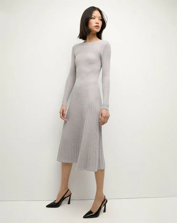 Nami Sweater Dress Silver Women Veronica Beard Dresses Nami Sweater Dress Silver Women Veronica Beard Dresses