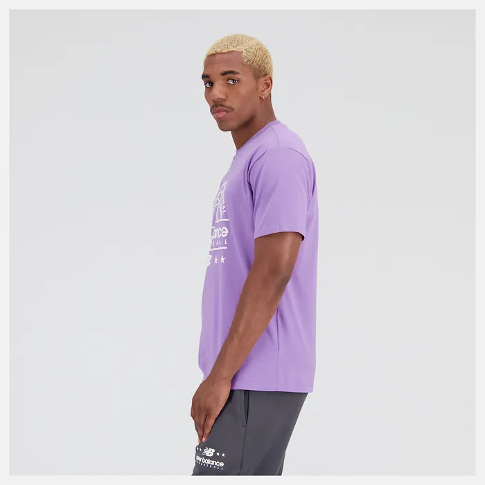 New Balance Hoops Cotton Jersey Short Sleeve Tshirt TWILIGHT Men Shirts