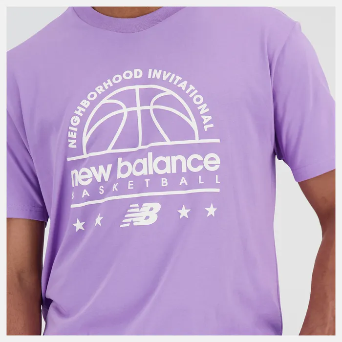 New Balance Hoops Cotton Jersey Short Sleeve Tshirt TWILIGHT Men Shirts