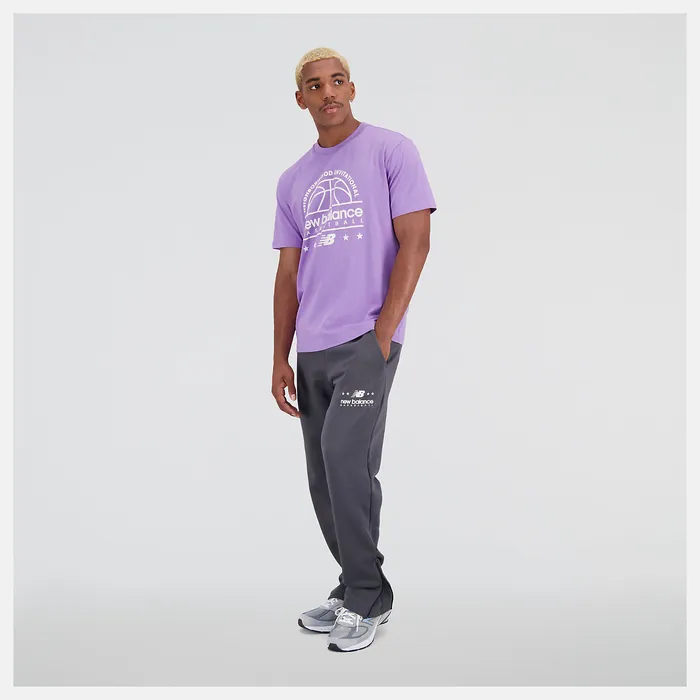 New Balance Hoops Cotton Jersey Short Sleeve Tshirt TWILIGHT Men Shirts