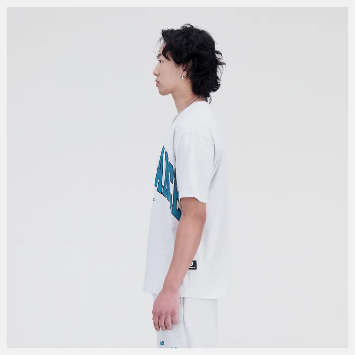 New Balance Unissentials Warped Classics Cotton Jersey TShirt SEA SALT HEATHER MenWomen Matching Sets New Balance Unissentials Warped Classics Cotton Jersey TShirt SEA SALT HEATHER MenWomen Matching Sets