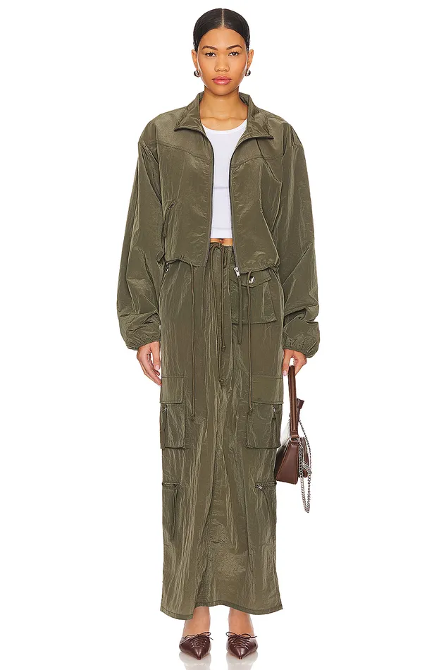 Noah Maxi Skirt Olive Green Women Lovers and Friends Skirts