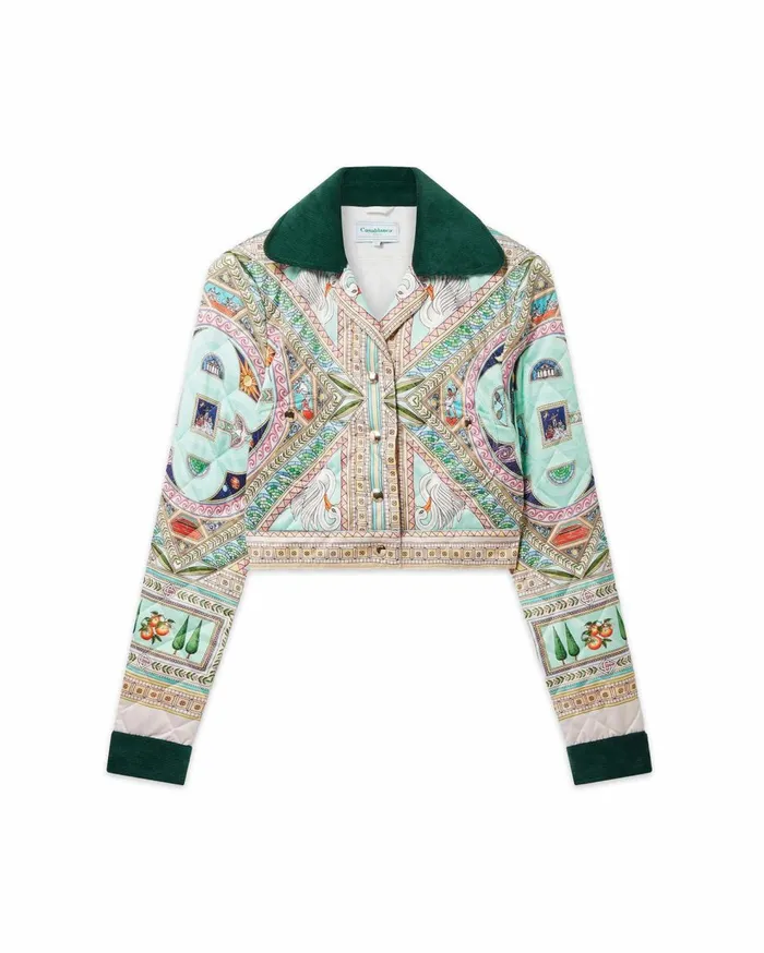 Outerwear Women Casablanca Paris Le Labyrinthe Quilted Cropped Jacket