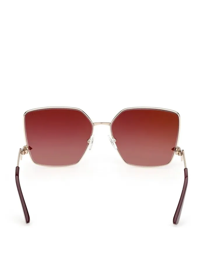 Oversized Square Zigzag Sunglasses Gold Sunglasses GUESS Women Oversized Square Zigzag Sunglasses Gold Sunglasses GUESS Women