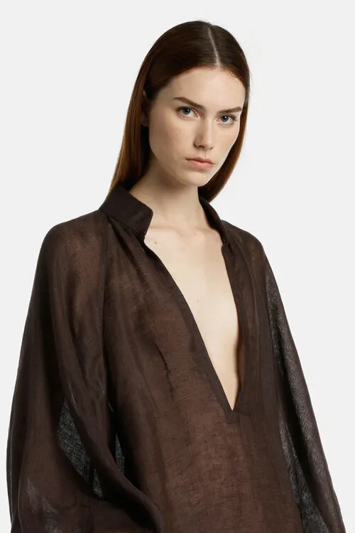 Pacchia Pacchia Chestnut Dresses and Jumpsuits Luisa Spagnoli Women Pacchia Pacchia Chestnut Dresses and Jumpsuits Luisa Spagnoli Women