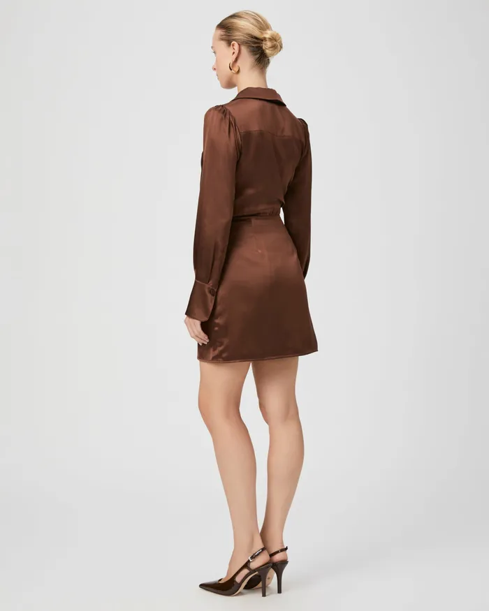 PAIGE Nyla Dress 8211 Landslide Silk Satin Women Dresses PAIGE Nyla Dress 8211 Landslide Silk Satin Women Dresses