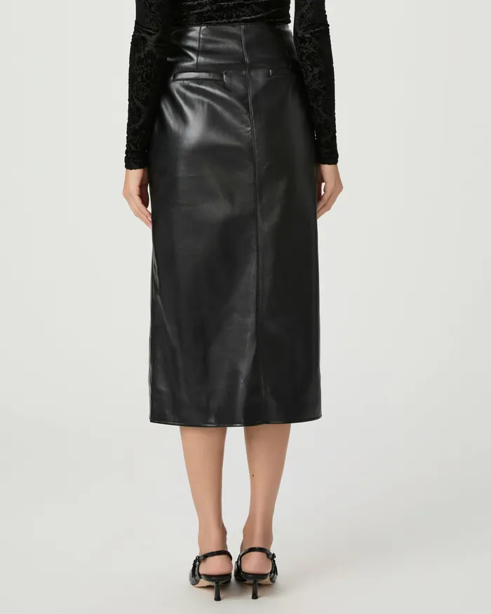 PAIGE Ogden Skirt 8211 Black Faux Leather Women Skirts PAIGE Ogden Skirt 8211 Black Faux Leather Women Skirts