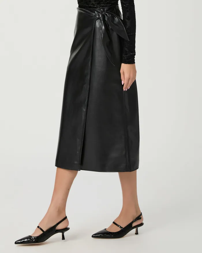PAIGE Ogden Skirt 8211 Black Faux Leather Women Skirts PAIGE Ogden Skirt 8211 Black Faux Leather Women Skirts