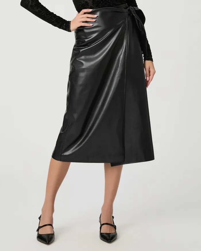 PAIGE Ogden Skirt 8211 Black Faux Leather Women Skirts PAIGE Ogden Skirt 8211 Black Faux Leather Women Skirts