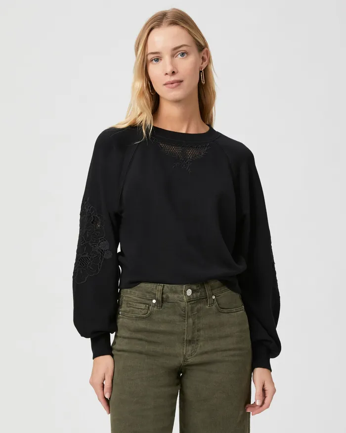 PAIGE Yolanthe Sweatshirt 8211 Black Women Sweaters and Sweatshirts PAIGE Yolanthe Sweatshirt 8211 Black Women Sweaters and Sweatshirts