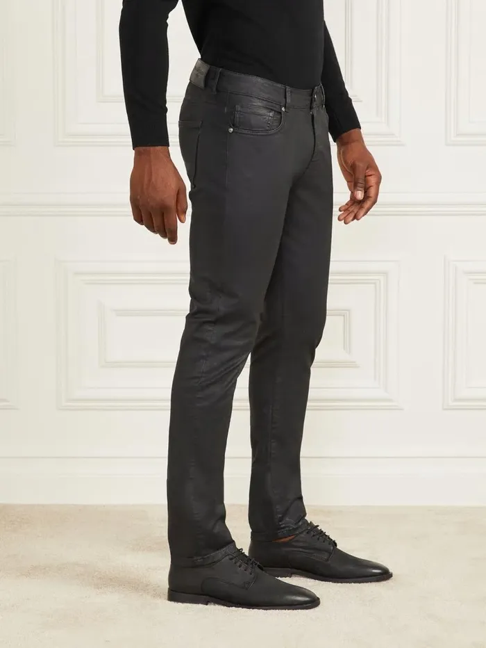 Pants and Shorts Orlando Jeans Black Leather Effect GUESS Men Pants and Shorts Orlando Jeans Black Leather Effect GUESS Men