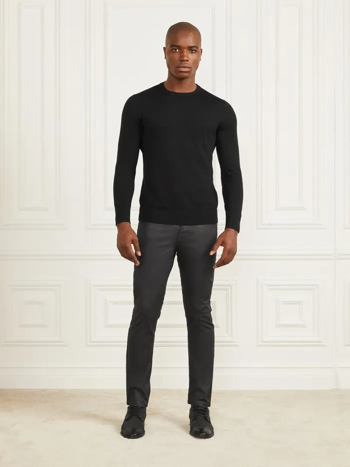 Pants and Shorts Orlando Jeans Black Leather Effect GUESS Men Pants and Shorts Orlando Jeans Black Leather Effect GUESS Men