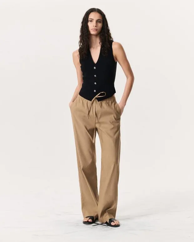 Pants Logan LinenBlend Beach Pants Muted Brown 8211 rag and bone Women