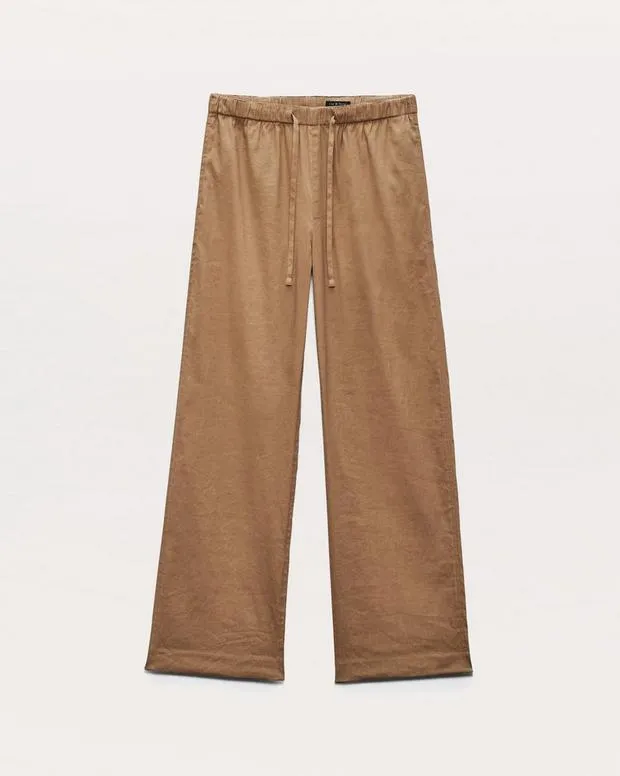 Pants Logan LinenBlend Beach Pants Muted Brown 8211 rag and bone Women
