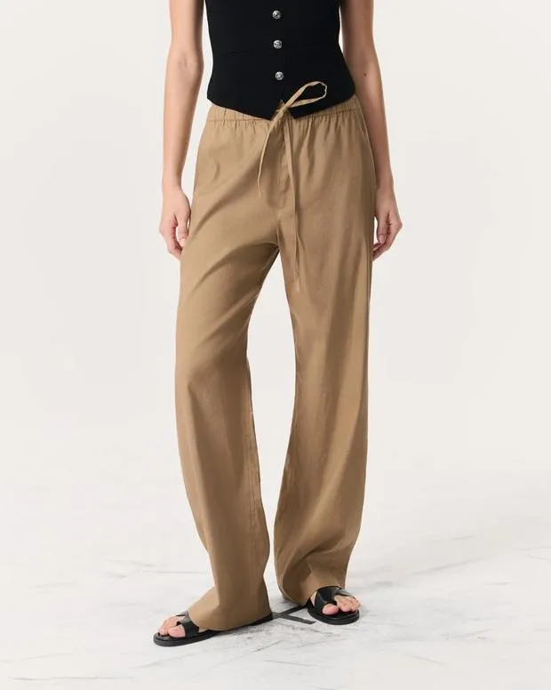 Pants Logan LinenBlend Beach Pants Muted Brown 8211 rag and bone Women