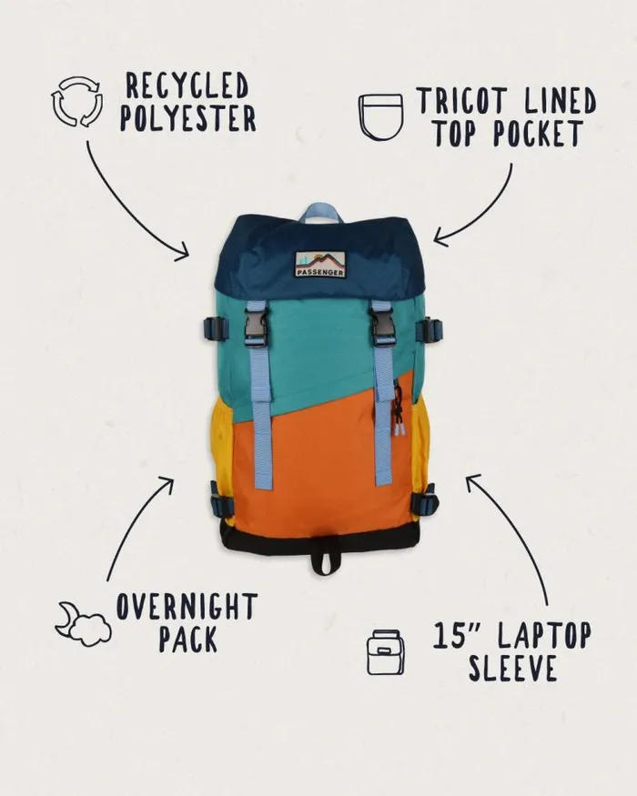 Passenger Backpacks and Bags Boondocker Recycled 26L Backpack Multi Colour Multi Colour 8211 WomenMen
