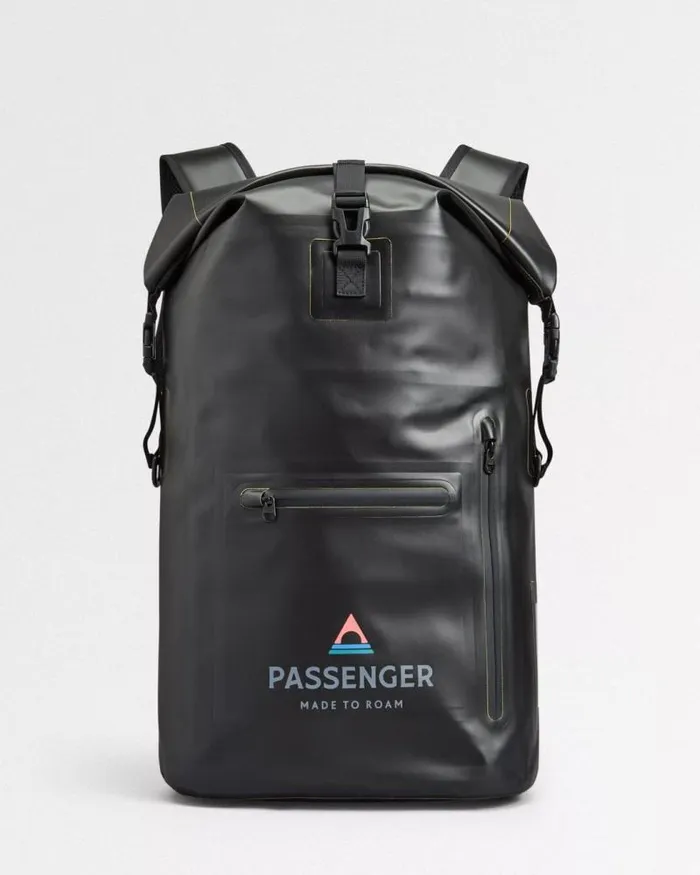 Passenger Backpacks and Bags Tide 25L Recycled Dry Bag Backpack Black Black 8211 WomenMen